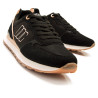Zapatillas urban Mustang joggo classic negras con detalles en oro rosa