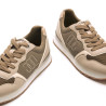 Zapatillas urban Mustang joggo classic kaki con detalles en tonos neutros
