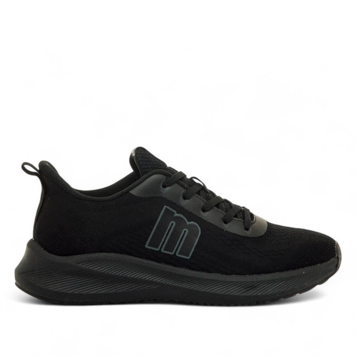 Zapatillas deportivas Mustang somo monocromaticas en negro - Querol online