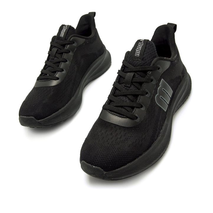 Zapatillas deportivas Mustang somo monocromaticas en negro - Querol online