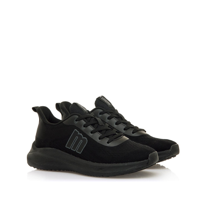 Zapatillas deportivas Mustang somo monocromaticas en negro - Querol online