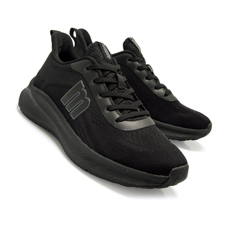 Zapatillas deportivas Mustang somo monocromaticas en negro - Querol online