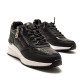 Zapatos cuña Mustang goa negras con animal print y cuña - Querol online