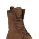 Botins plans Alpe militare marrons de pell amb cremallera lateral i cordons - Querol online