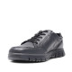 Zapatos sport Imac negros de piel con cordones y cremallera lateral con suela dentada - Querol online