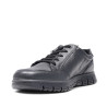 Sabates sport Imac negres de pell amb cordons i cremallera lateral amb sola dentada