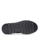 Zapatos sport Imac negros de piel con cordones y cremallera lateral con suela dentada - Querol online