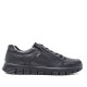 Zapatos sport Imac negros de piel con cordones y cremallera lateral con suela dentada - Querol online