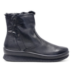 Botines planos Imac negros de piel efecto pelo