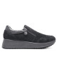 Zapatillas urban Imac negras de ante con brillantes en el empeine y cremallera lateral - Querol online