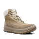 Botins plans Imac marrons de camussa amb borreguet a la part superior - Querol online