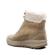Botins plans Imac marrons de camussa amb borreguet a la part superior - Querol online