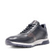 Zapatos sport Fluchos louise negros de piel con cordones y cremallera lateral - Querol online