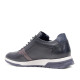 Zapatos sport Fluchos louise negros de piel con cordones y cremallera lateral - Querol online