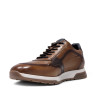 Sabates sport Fluchos louise marrons de pell amb cordons i cremallera lateral