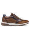 Sabates sport Fluchos louise marrons de pell amb cordons i cremallera lateral