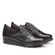 Zapatos planos Fluchos susan negros con cordones elásticos y suela flexible - Querol online