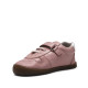 Zapatillas deporte Pirufin rosas y blancas de piel con cordones elásticos y velcro respetuosas - Querol online