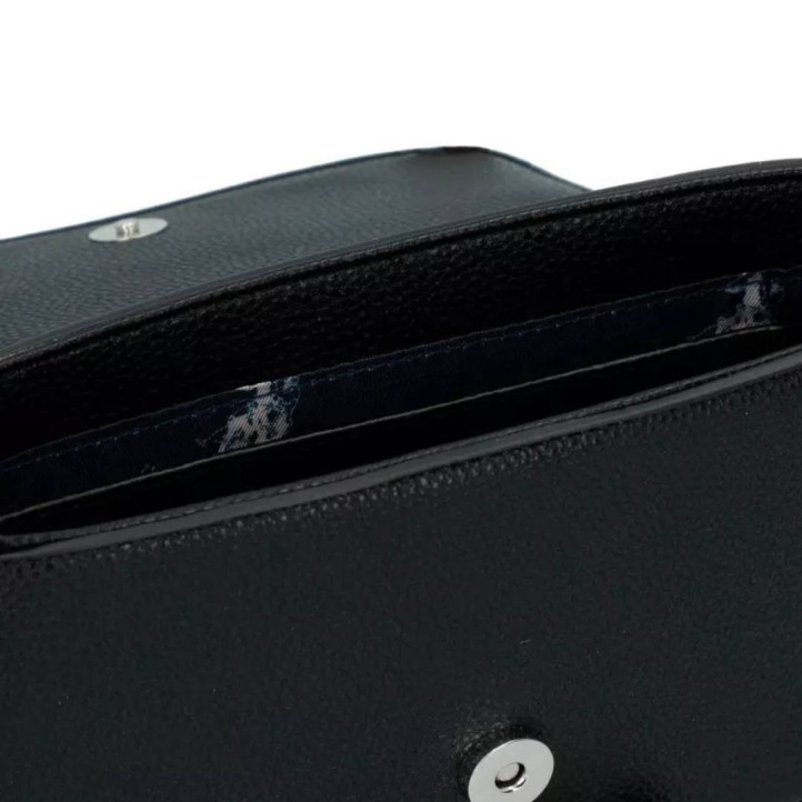 Bolso U.S. POLO ASSN. mansion flap black con doble correa - Querol online