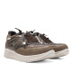 Sabatilles urban Amarpies taupe amb panells encoixinats i animal print - Querol online