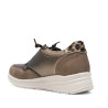 Zapatillas urban Amarpies taupe con paneles acolchados y animal print