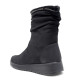 Botines planos Amarpies negros con pelo interior y cremallera decorativa - Querol online