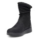 Botins plans Amarpies negres amb pel interior i cremallera decorativa - Querol online