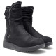 Botines planos Amarpies negros con pelo interior y cremallera decorativa - Querol online