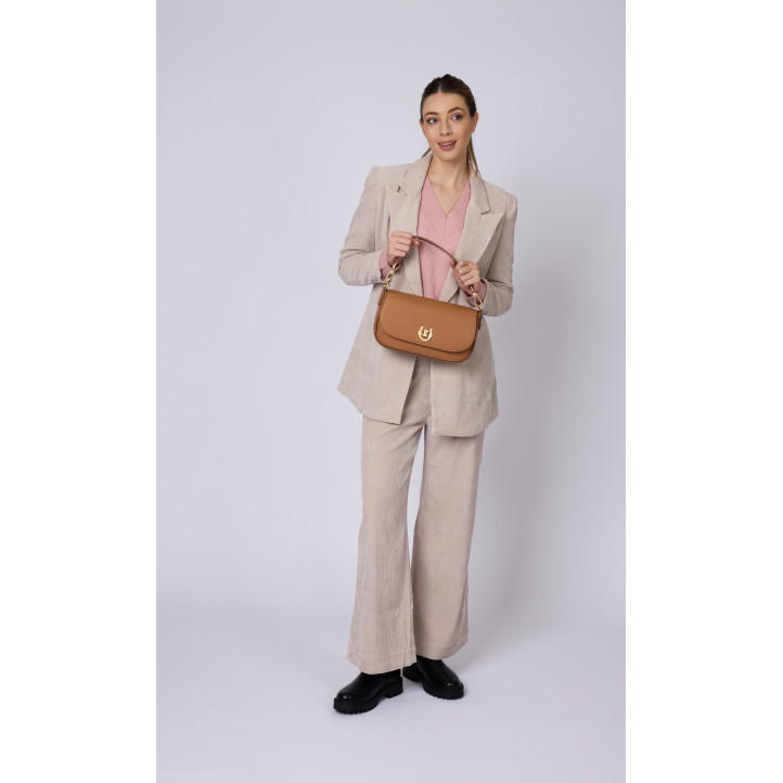 Bolso U.S. POLO ASSN. middleton flap camel con herradura - Querol online