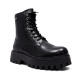Botins plataforma BB Up negres d'estil militar de canya estreta i plataforma - Querol online