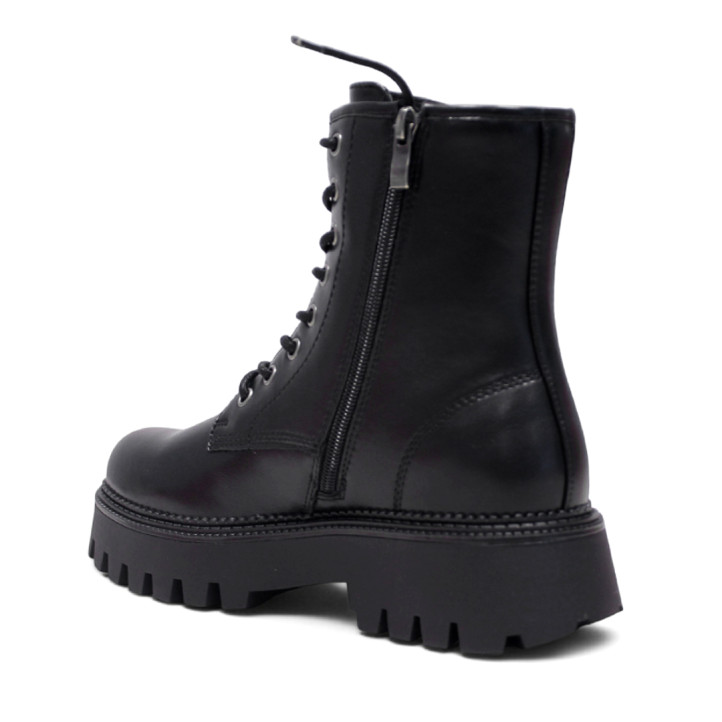 Botins plataforma BB Up negres d'estil militar de canya estreta i plataforma - Querol online