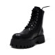 Botins plataforma BB Up negres d'estil militar de canya estreta i plataforma - Querol online