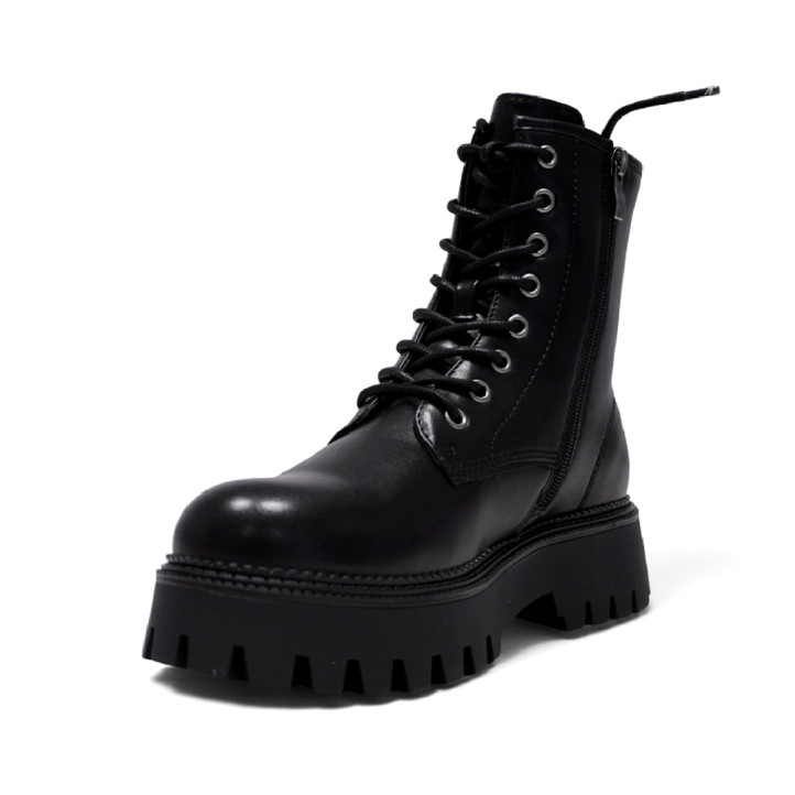 Botins plataforma BB Up negres d'estil militar de canya estreta i plataforma - Querol online