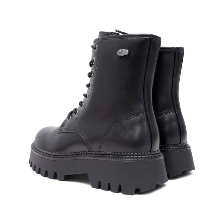 Botins plataforma BB Up negres d'estil militar de canya estreta i plataforma - Querol online