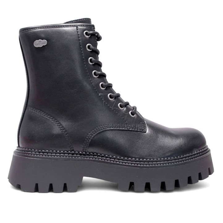 Botins plataforma BB Up negres d'estil militar de canya estreta i plataforma - Querol online
