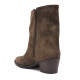 Botins de taló BB Up marrons amb cremallera decorativa i taló mig - Querol online