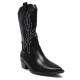 Botes de taló BB Up negres d'estil cowboy amb microtatxes - Querol online
