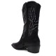 Botes de taló BB Up negres d'estil cowboy amb microtatxes - Querol online