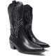 Botes de taló BB Up negres d'estil cowboy amb microtatxes - Querol online