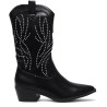 Botes de taló BB Up negres d'estil cowboy amb microtatxes