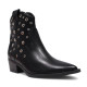 Botins de taló BB Up negres d'estil cowboy amb traus metàlics - Querol online