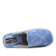 Zapatillas casa BEREVERE azules con pelito y dibujos de corazones y estrellas - Querol online
