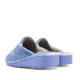 Zapatillas casa BEREVERE azules con pelito y dibujos de corazones y estrellas - Querol online