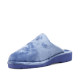 Zapatillas casa BEREVERE azules con pelito y dibujos de corazones y estrellas - Querol online