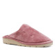 Zapatillas casa BEREVERE rosas con pelito y dibujos de corazones y estrellas - Querol online