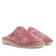 Zapatillas casa BEREVERE rosas con pelito y dibujos de corazones y estrellas - Querol online