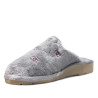 Zapatillas casa BEREVERE grises de pelito con logo entrelazado