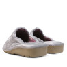 Zapatillas casa BEREVERE grises de pelito con logo entrelazado
