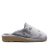 Zapatillas casa BEREVERE grises de pelito con logo entrelazado