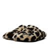 Zapatillas casa BEREVERE animal print de leopardo con pelito